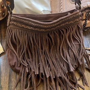 American eagle fringed crossbody bag